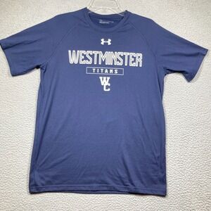 Westminster College Titans T Shirt Adult Small Blue‎ Short Sleeve Under Armour